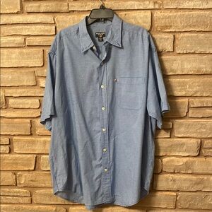 Ralph Lauren Jeans Co Shirt Mens Extra Large Button Up Blue & White